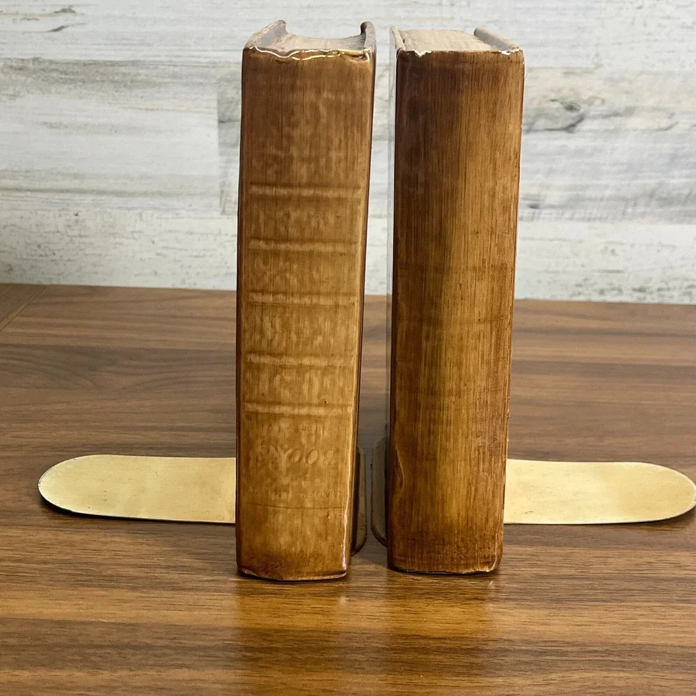 Vintage snowy Owl Barn Owl Handmade‎ Wooden Shellac Book Ends